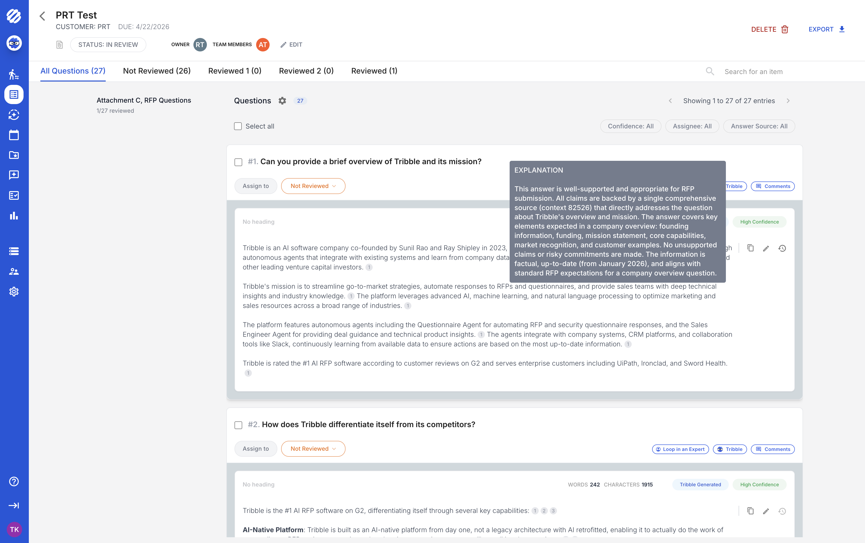 Every answer links to its source compliance document